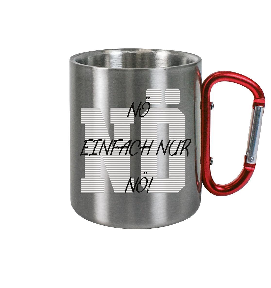 Nö - Edelstahl Tasse - Spruch-Tassen